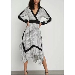 bcbgmaxazria black and white dress